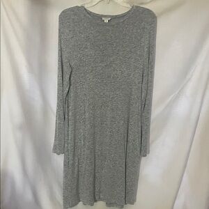 J. Crew Heather Gray Long Sleeve Dress